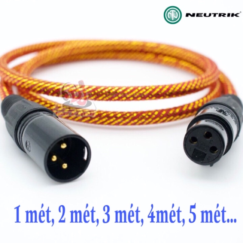 dây jack canon đực cái 01 dây, Jack xlr xịn giắc canon