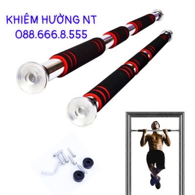 Xà đơn treo tường gắn cửa nhiều cỡ từ 62-150cm kích thước có thể tùy chỉnh phù hợp tập gym tại nhà tăng cơ bắp