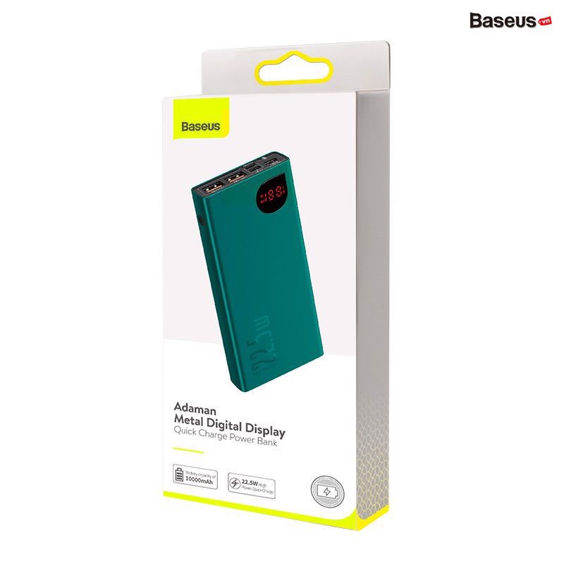 CHÍNH HÃNG Pin dự phòng Baseus Adaman Metal Digital Display Quick Charge Power Bank 22.5W 10000mAh {BẢO HÀNH ĐỔI MỚI}