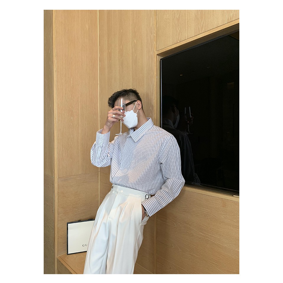 SƠ MI NÚT CHÉO, SƠ MI NAM KẺ DỌC ĐI HỌC ĐI LÀM ĐI CHƠI - LJINSTORE | BigBuy360 - bigbuy360.vn