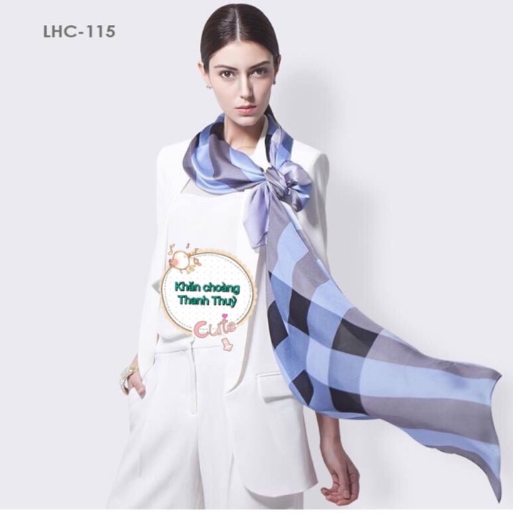 Lụa - Khăn lụa hoa văn cao cấp