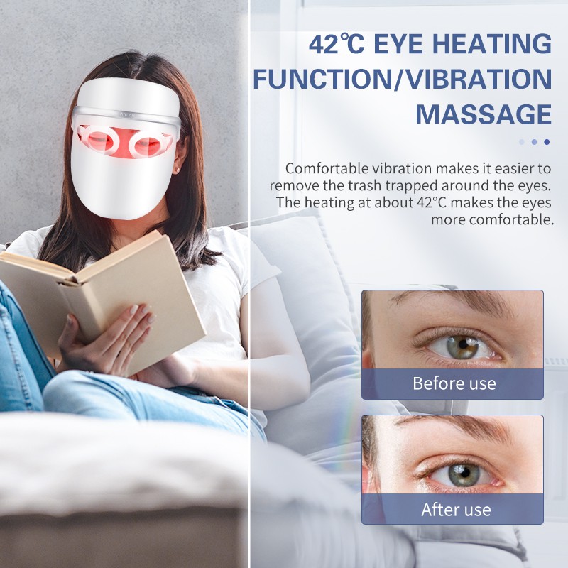 [Mã FMCG100K - 10% đơn 500K] Mặt nạ đèn LED ANLAN 3 màu hỗ trợ giảm mụn và nếp nhăn | BigBuy360 - bigbuy360.vn