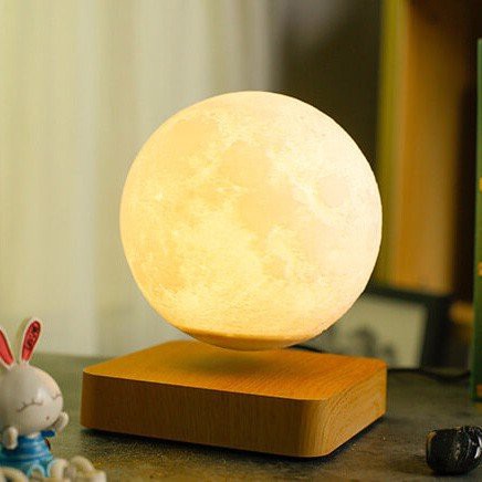 Đèn ngủ mặt trăng bay LED cảm ứng in 3D cao cấp - Quả Cầu Mặt Trăng Bay Magnetic Levitation 3D Printing Moon Light