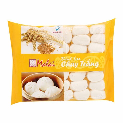 Bánh bao chay trắng Malai gói 600g (40 chiếc) - Cacao (Cái)