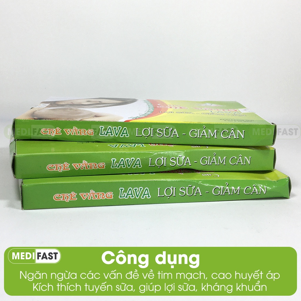 Cao chè vằng Lava lợi sữa cho mẹ bầu sau sinh hộp 5 gói lá vằng giảm mỡ mụn nhọt thải độc gan hỗ trợ tiểu đường