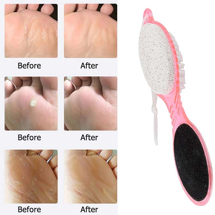 Bàn Chải Chà Chân 4 In1 - Đá Bọt Biển Chà Gót Chân Tẩy Tế Bào 4In1
