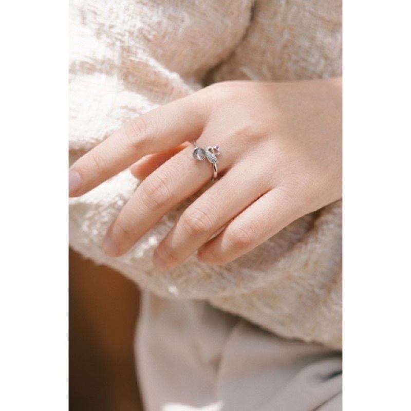 Nhẫn Cầu Duyên Thiên Nga Hắc Nguyệt Quang