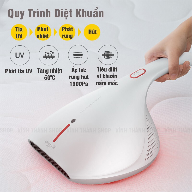 MÁY HÚT BỤI CẦM TAY CHĂN GỐI ĐỆM DEERMA CM800 DIỆT KHUẨN UV CAO CẤP | BigBuy360 - bigbuy360.vn