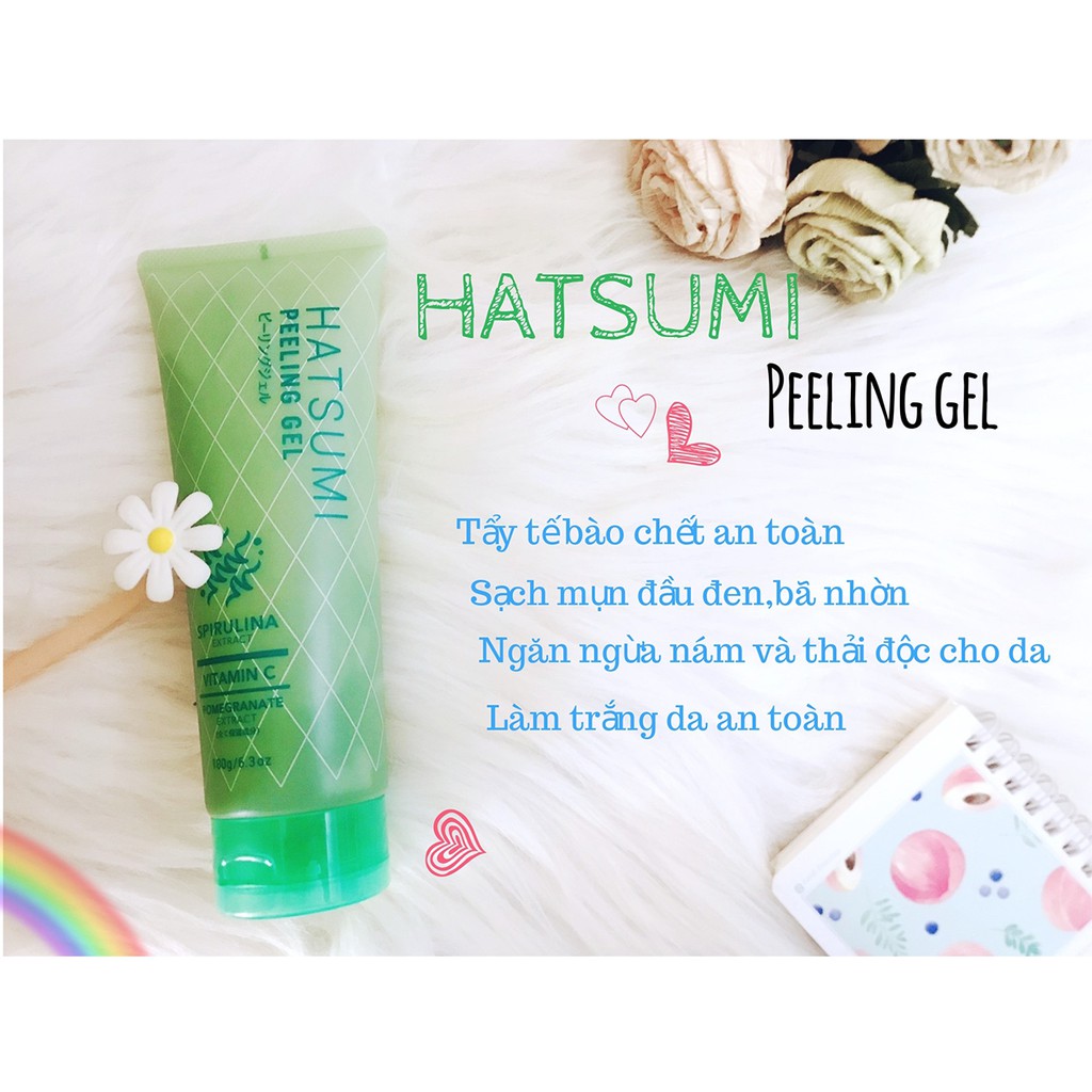 Gel tẩy tế bào chết từ Tảo Xoắn và Vitamin C HATSUMI PEELING GEL