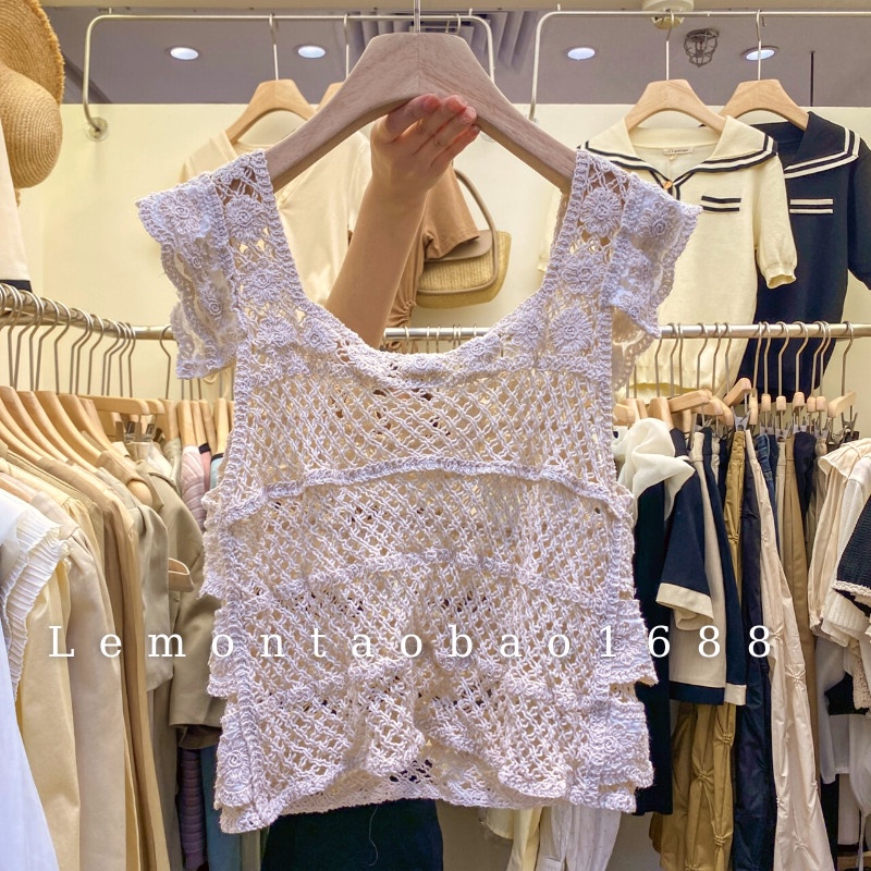 Áo ren tầng cánh tiên đi biển siêu xinh Lemon taobao
