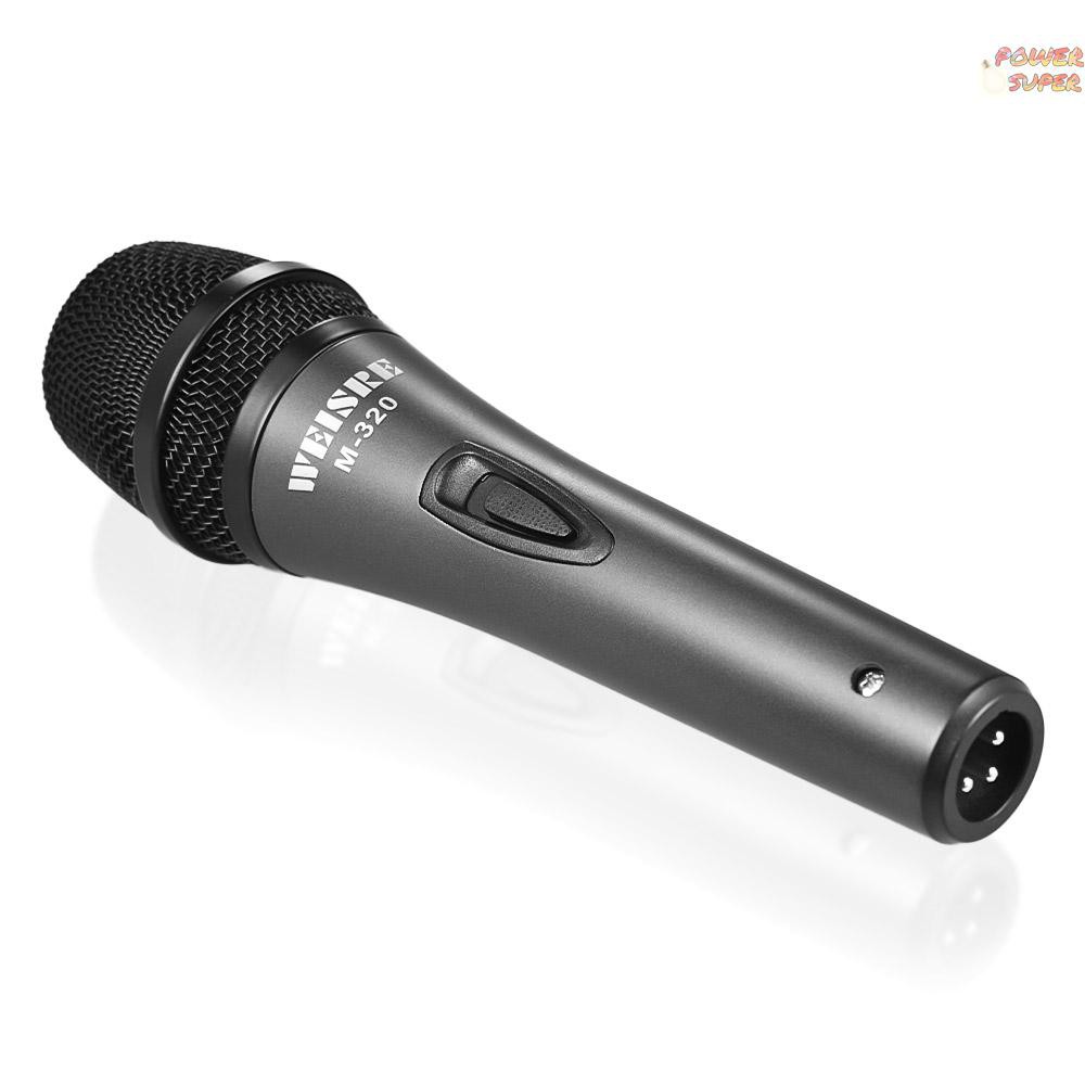 PSUPER Professional Dynamic Moving-coil Vocal Handheld Microphone Cardioid with 16ft XLR-to-1/4" Detachable Cable for Karaoke Stage Home Studio Recording