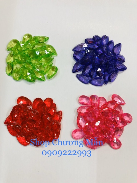 100G Cánh Pha Lê Nhựa Giọt Nước Đủ Màu Giá Sỉ