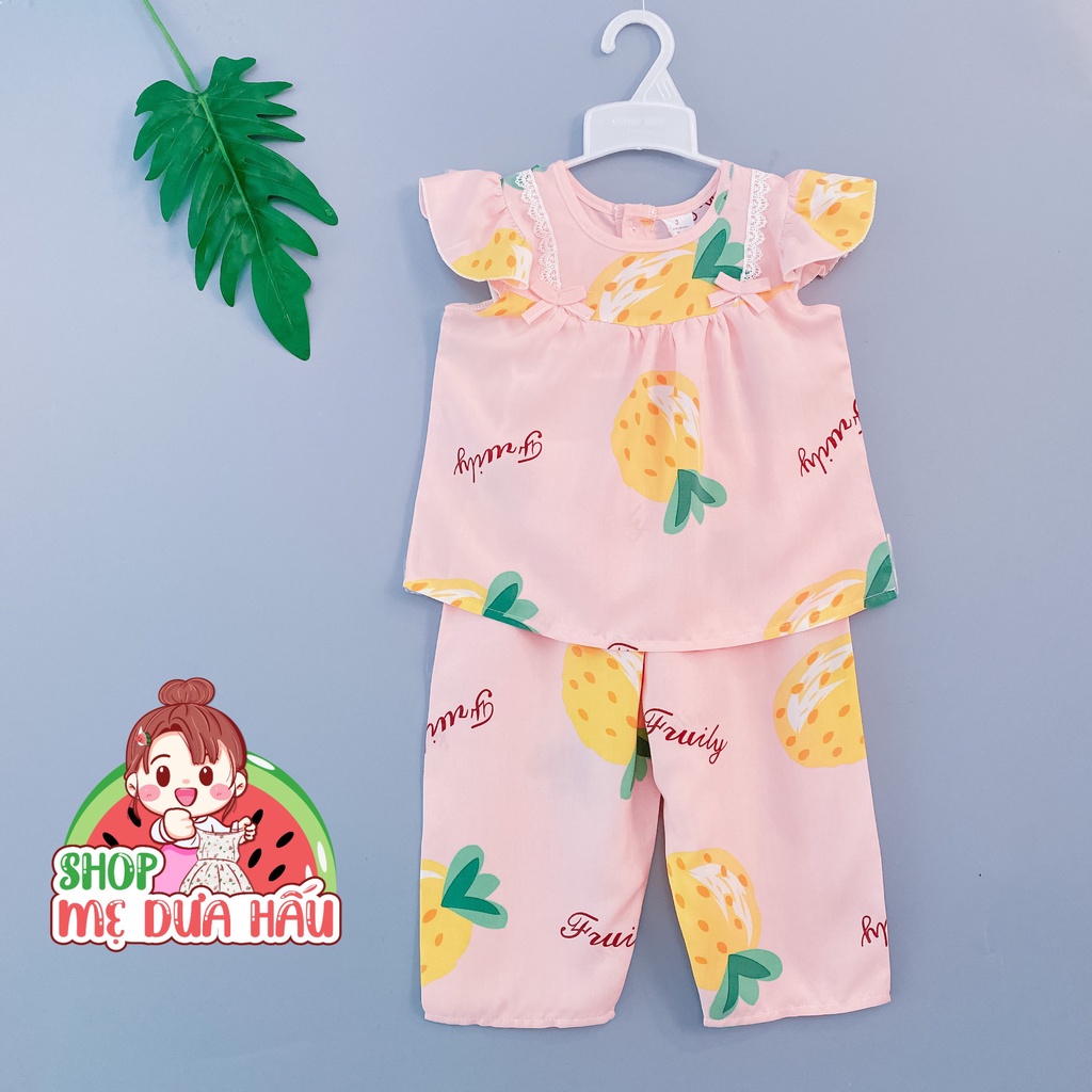 Bộ lanh bé gái đồ tole cho bé quần dài tay cánh tiên shop mẹ dưa hấu 8-32kg