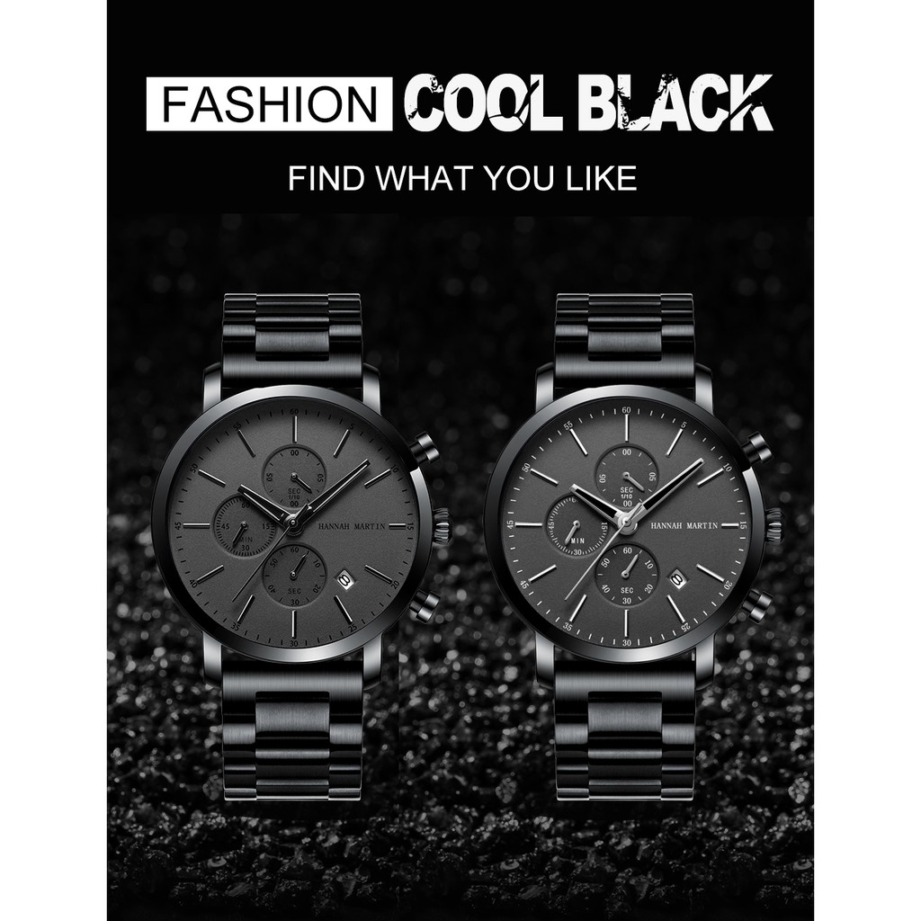 Đồng hồ nam Hannah Martin chính hãng - model HM-109 - chống nước tốt - bảo hành 1 năm | BigBuy360 - bigbuy360.vn