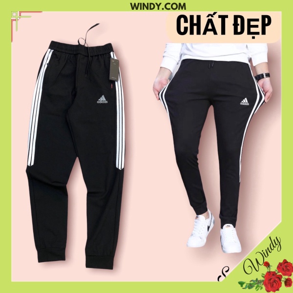 Quần Jogger Phong Cách Thể Thao Nam Nữ Ống Bó Chất Thun Co giãn WD726