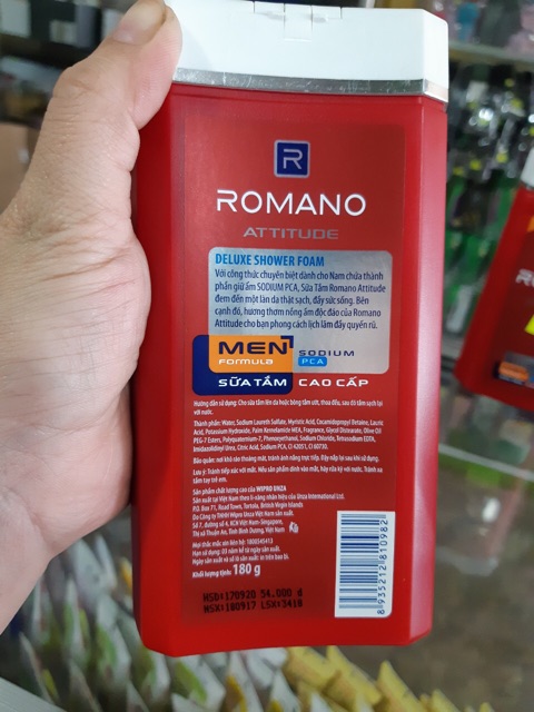 Sữa tắm, dầu gội, tắm gội Romano Atitude 180g-380g