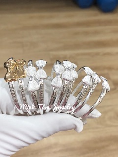 Lắc tay nơ bạc✨ vòng tay nơ bạc khắc tên cho bé