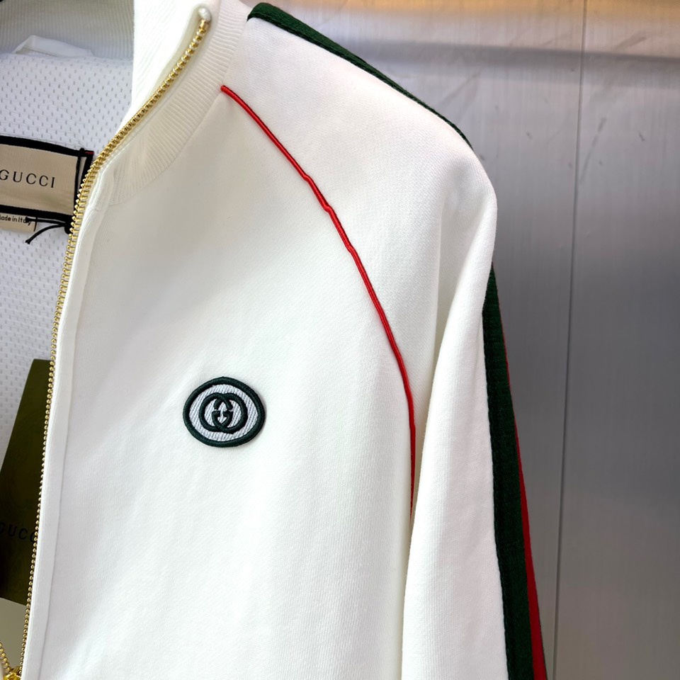 Áo khoác dài tay khóa zip thời trang cao cấp Gucci GG GC phong cách trẻ trung, thời thượng