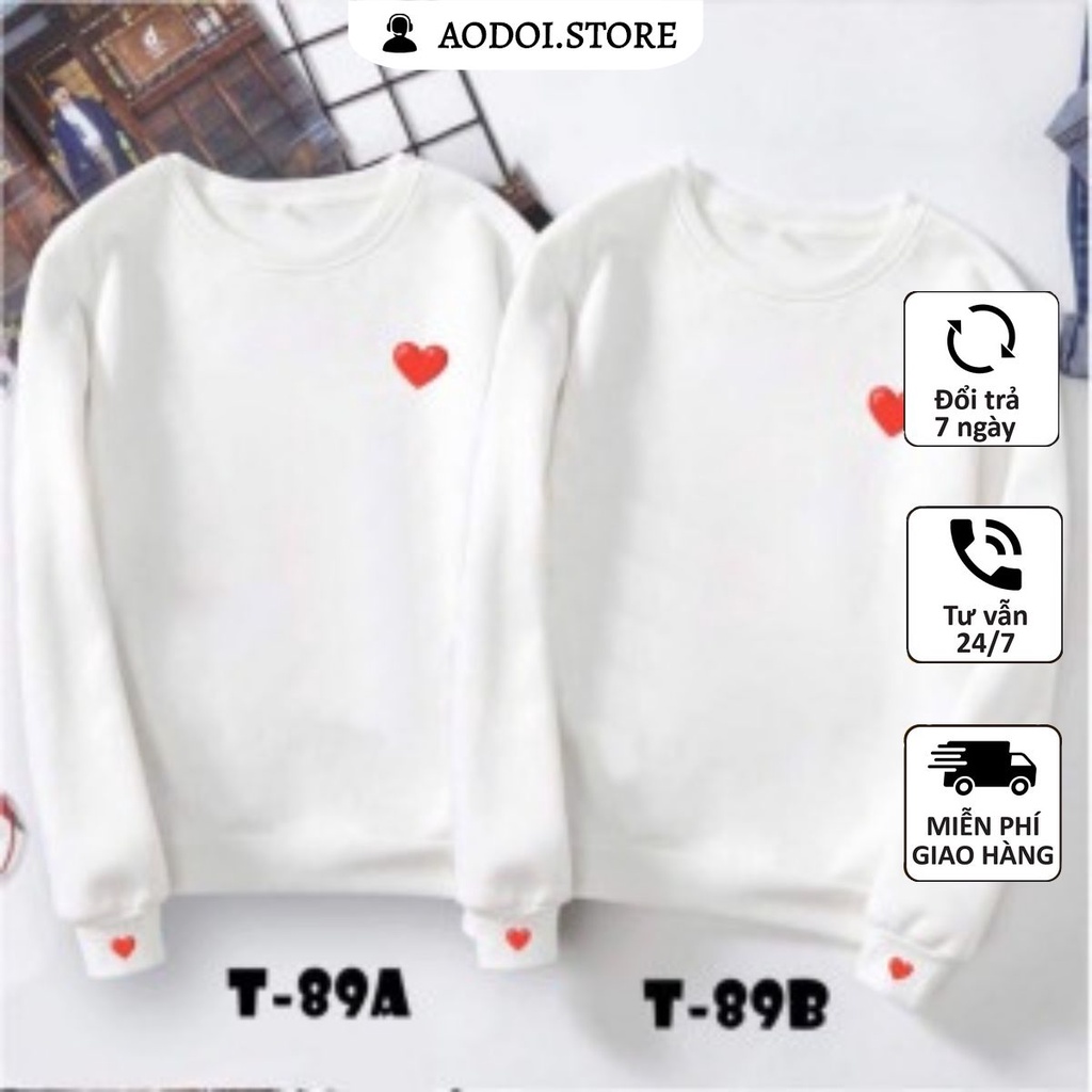 Áo Đôi THu Đông Nam Nữ Hình TIm Hót