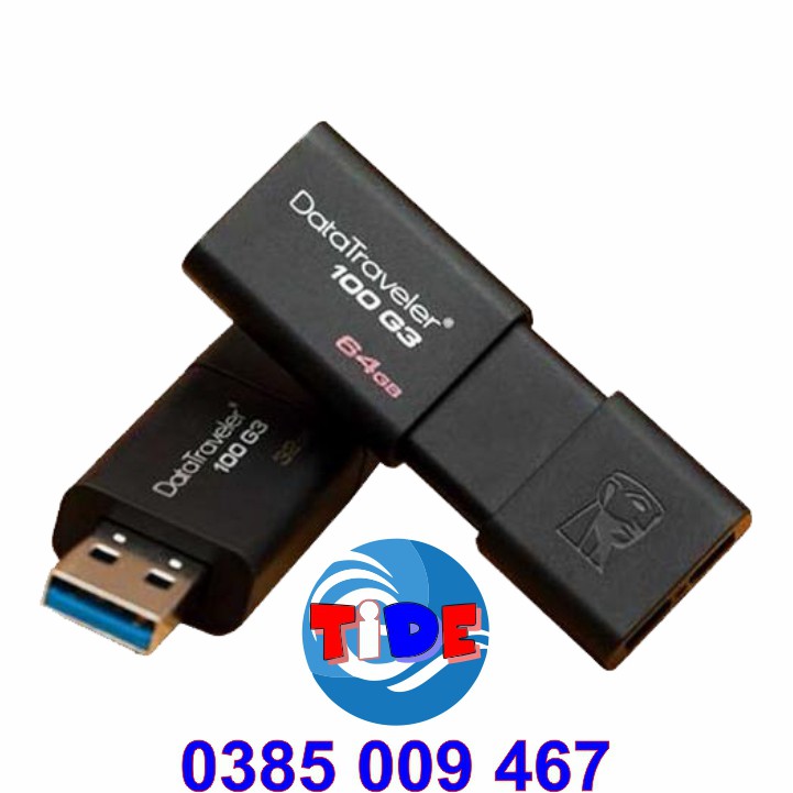 USB 3.0 Kingston 64GB – DataTraveler 100G3 – Chính hãng – Bảo hành 5 năm