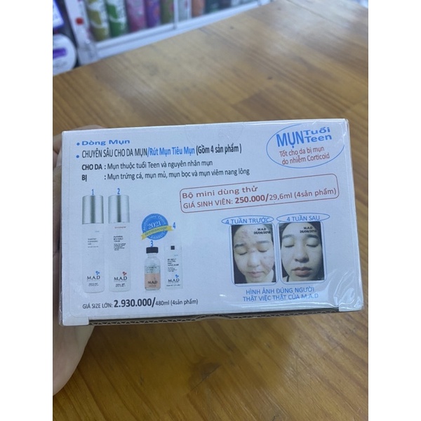BỘ SẢN PHẨM TIÊU MỤN CHO TUỔI DẬY THÌ MAD SKINCARE