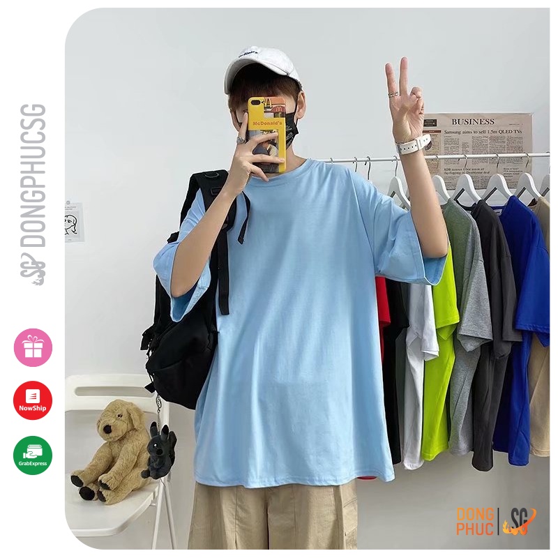 Áo thun trơn tay lỡ phông unisex nam nữ form rộng oversize ulzzang basic thun mềm mịn mát mẻ ATTTL