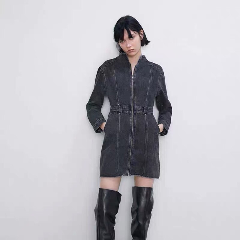 Đầm bò ghi xám Zara