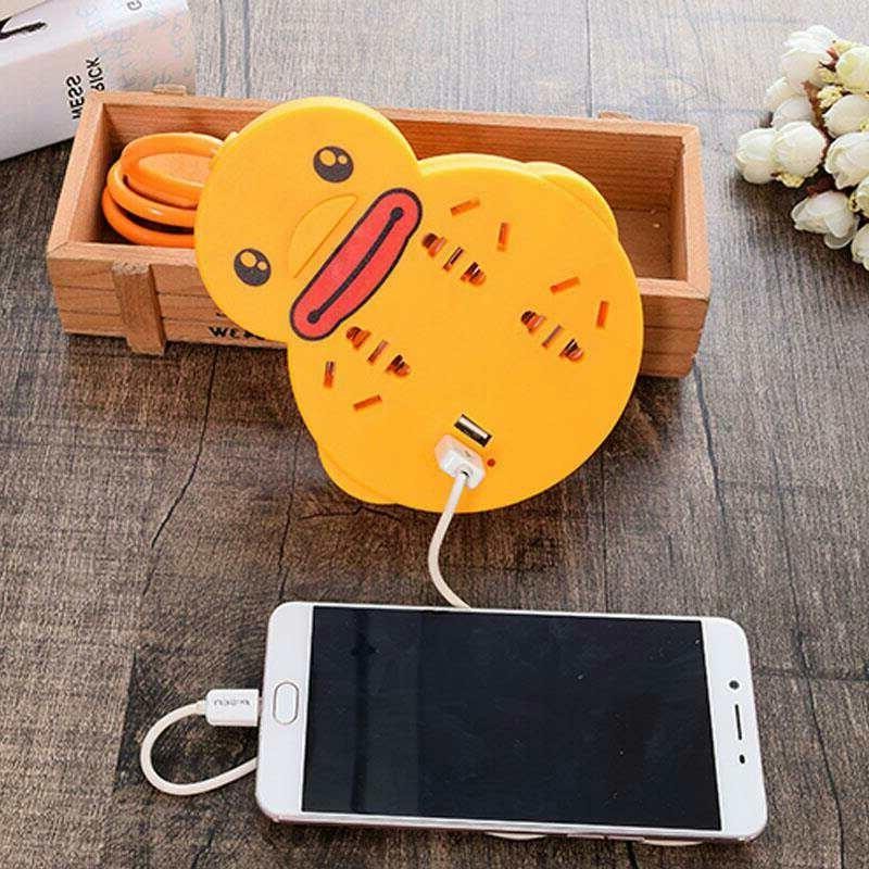 Ổ Điện Vịt Vàng Siêu Cute Có Cổng USB