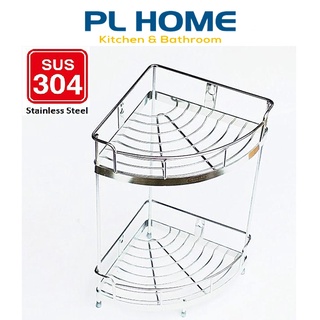 Kệ góc 2 tầng inox 304 cao cấp, kệ nhà tắm