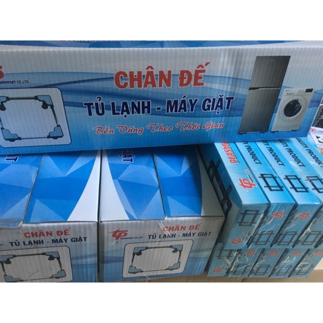 Giá đỡ tủ lạnh có bánh xe khung inox - Chân đế máy giặt