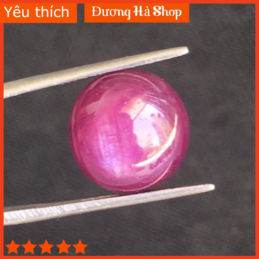Mặt Nhẫn Đá Ruby Tự Nhiên Đỏ Đậm Size 16,5ct-13,13mmx13,4mm D90