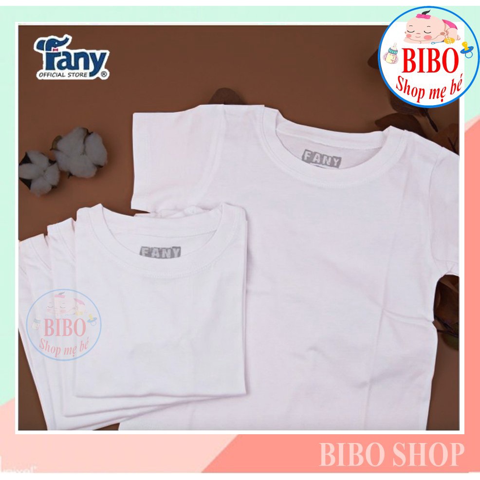 [Chất đẹp] ÁO THUN TAY NGẮN COTTON TRẮNG CHO BÉ MẶC NHÀ VẢI MÁT MỊN MỀM MẠI HIỆU FANY