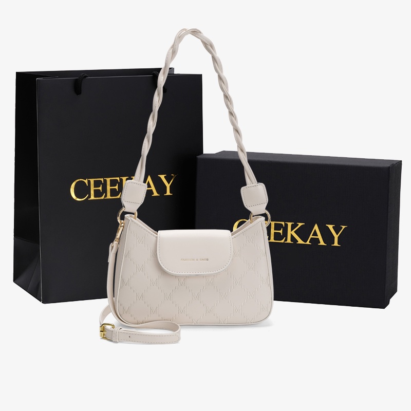 🌸Hàng Order🌸 Túi Xách Nữ CEEKAY Họa Tiết Nắp Khóa Kèm Nắp Gập Dính Quai Da Đan Chéo Sang Chảnh Nữ Tính 🌸Hàng Quảng Châu