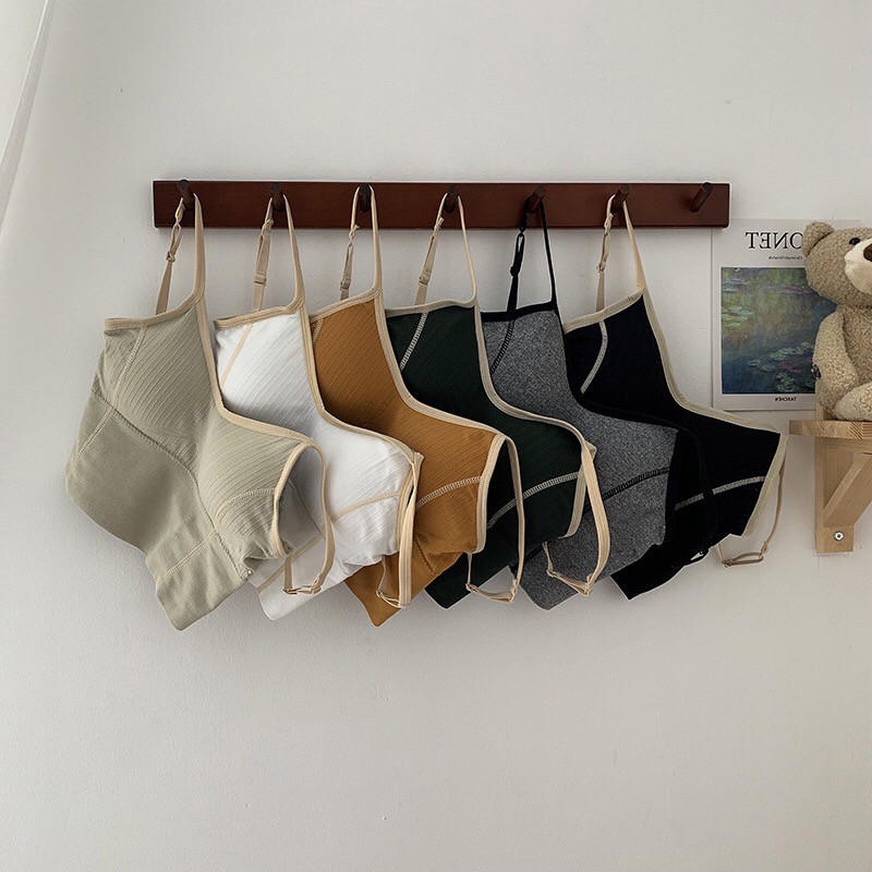 Áo Bra Croptop Cotton Viền Gân Tạo Eo Thon Hở Lưng - Khoét Lưng Free Size 40-55 Kg A916 (Video & Ảnh Thật) | BigBuy360 - bigbuy360.vn