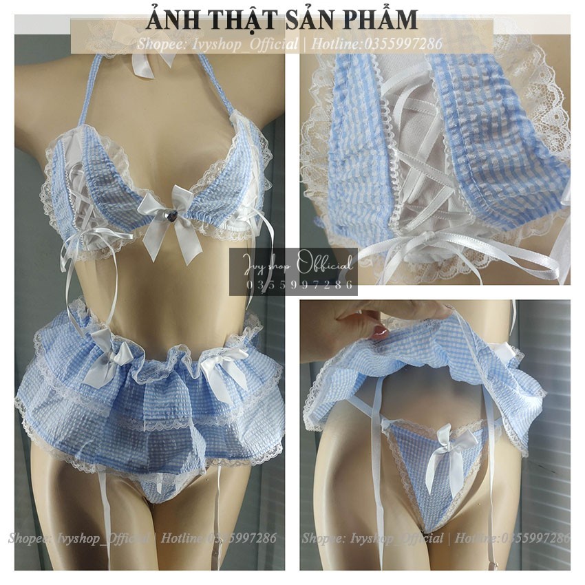 Bộ Đồ Ngủ Cosplay Hầu Gái Sexy Fullset Phối Ren Quyến Rũ - Đầm Ngủ Cosplay Sexy Cô Giúp Việc Dễ Thương - HGX003 TKVN