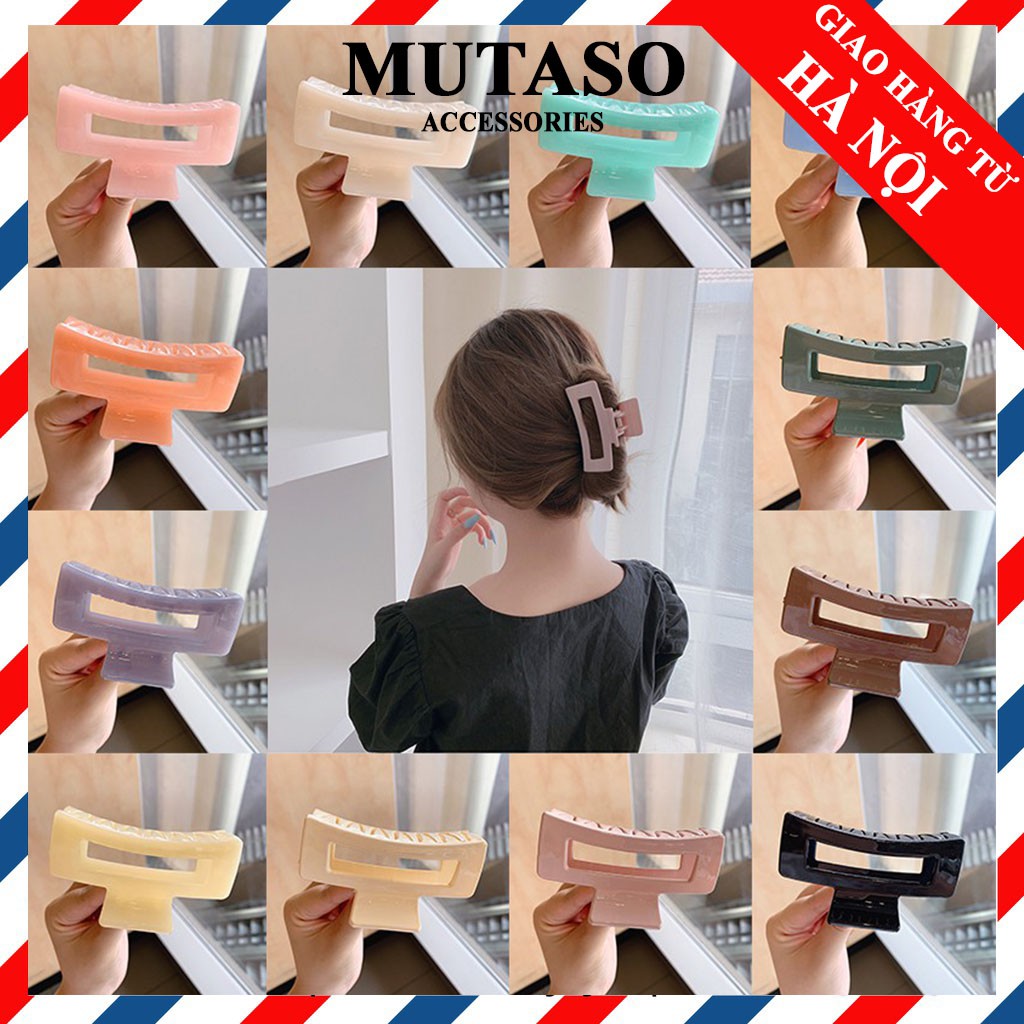 Kẹp tóc kiểu dáng đơn giản chất liệu acrylic phong cách Hàn Quốc xinh xắn cho nữ K04
