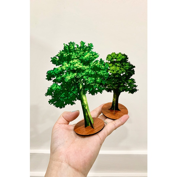 Set 7 Cây Mini Trang Trí Mô Hình 3D TAYTA
