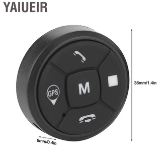 Yaiueir Steering Wheel Control Button Radio Volume GPS Wireless Bluetooth Controller Switch for iOS/Android