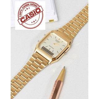 Đồng Hồ Unisex Dây Thép Không Gỉ Casio AQ-230GA-9DMQ
