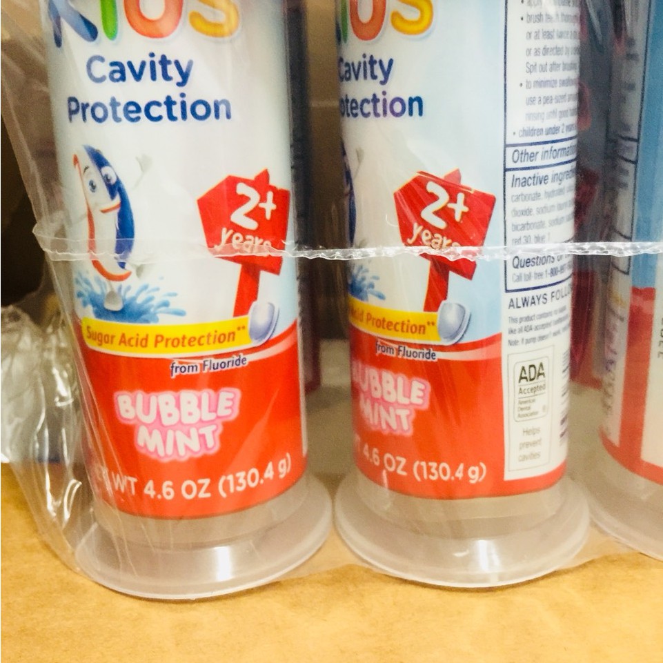 [date 9/2022] Kem đánh răng Aquafresh kids cativity protection buble mint cho bé trên 2 tuổi - ống 130g