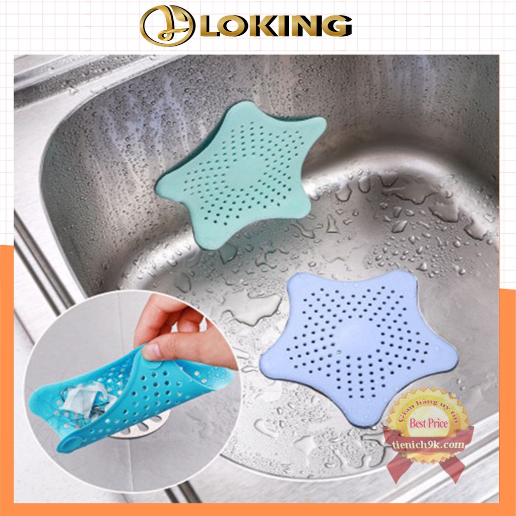 Lọc rác bồn rửa chén bát silicon hình ngôi sao xinh xắn tiện lợi cho gia đình - LOKING