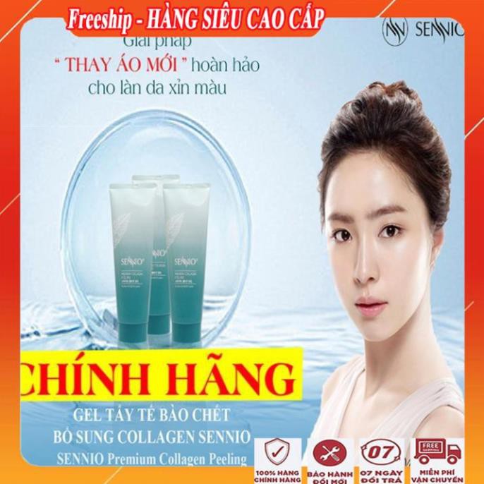 [FreeShip - HÀNG CHÍNH HÃNG] Kem tẩy da chết mặt, môi,ngừa mụn và trắng da/Gel tẩy tế bào chết bổ sung collagen sennio