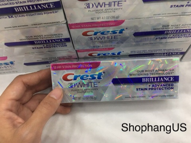 Kem đánh răng trắng răng Crest 3D White Brilliance 116g