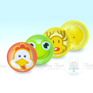 Đĩa giấy sinh nhật hình thú đáng yêu cho bé