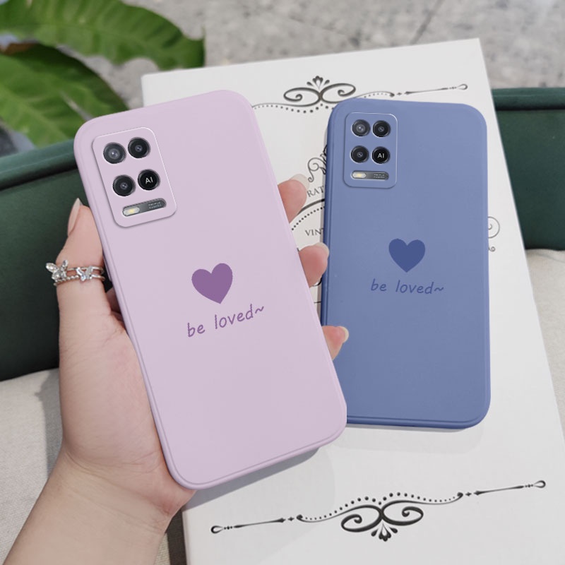 Ốp Điện Thoại Mềm Họa Tiết Trái Tim Đơn Giản Sáng Tạo Cho OPPO A54 A74 A33 A53 2020 A52 A72 A92 4G 5G
