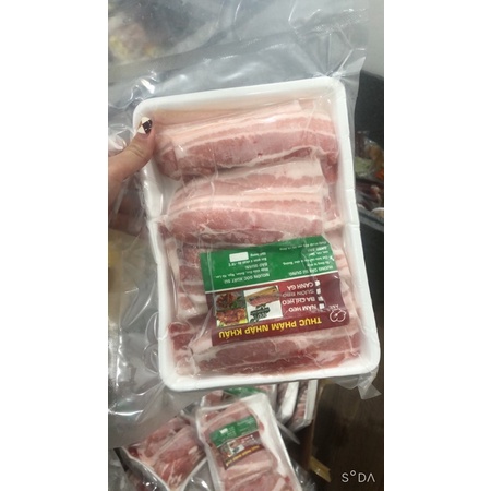 Ba chỉ lợn thái nướng 500g