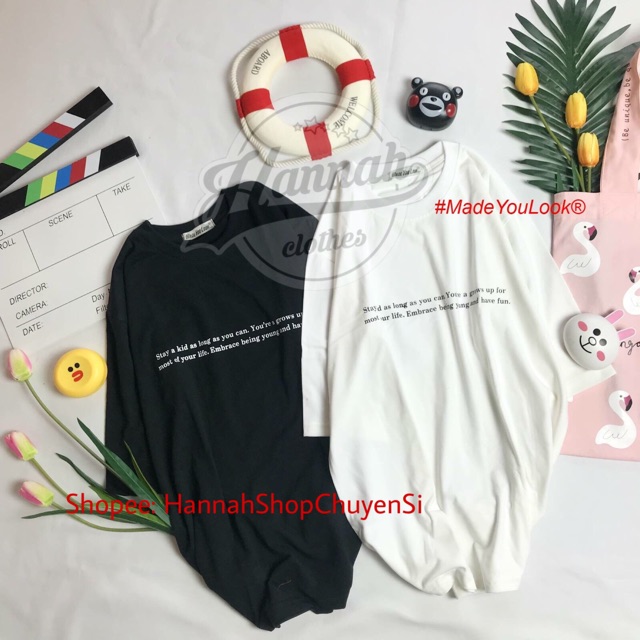 Áo Thun Tay Lỡ Form Rộng Unisex Nam Nữ Phong Cách Hàn Quốc Ulzzang STAY A KID | BigBuy360 - bigbuy360.vn