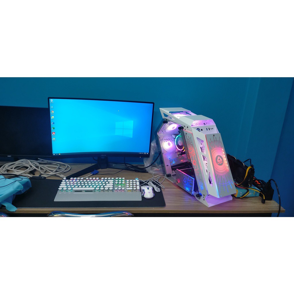 [SALE SALE] FULL BỘ MÁY TÍNH MÀU TRẮNG LED chơi mượt các loại GAME | BigBuy360 - bigbuy360.vn