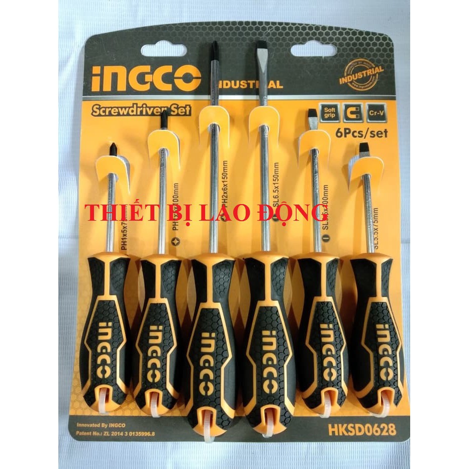 Bộ tuốc nơ vít 6 cây INGCO HKSD0628