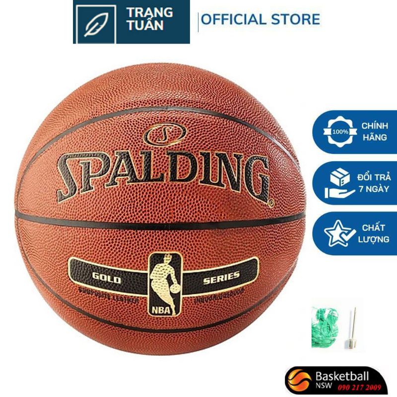 |Chính hãng| Bóng rổ Spalding TF-500 (76-014Z) Bóng rổ cao cấp- - Tặng kèm kim bơm bóng và túi lưới đựng bóng